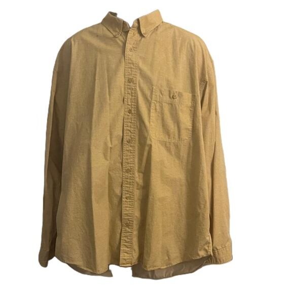 Eddie Bauer Casual Men's Beige Button-Down Shirt XXL - Picture 1 of 5